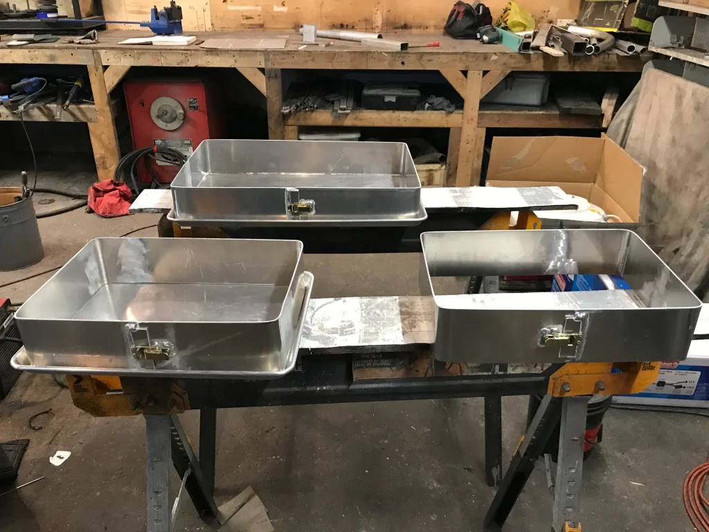 Custom stainless trays and fabricated equipment components by BriteArc Fabricators