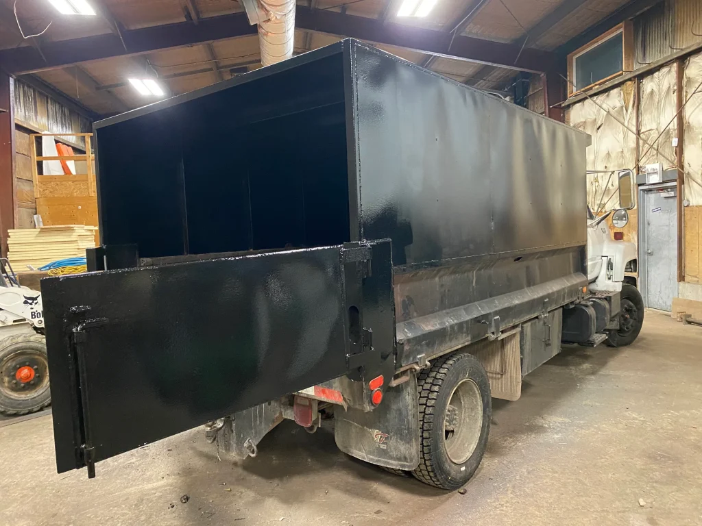 Custom equipment body fitted to a commercial truck by BriteArc Fabricators