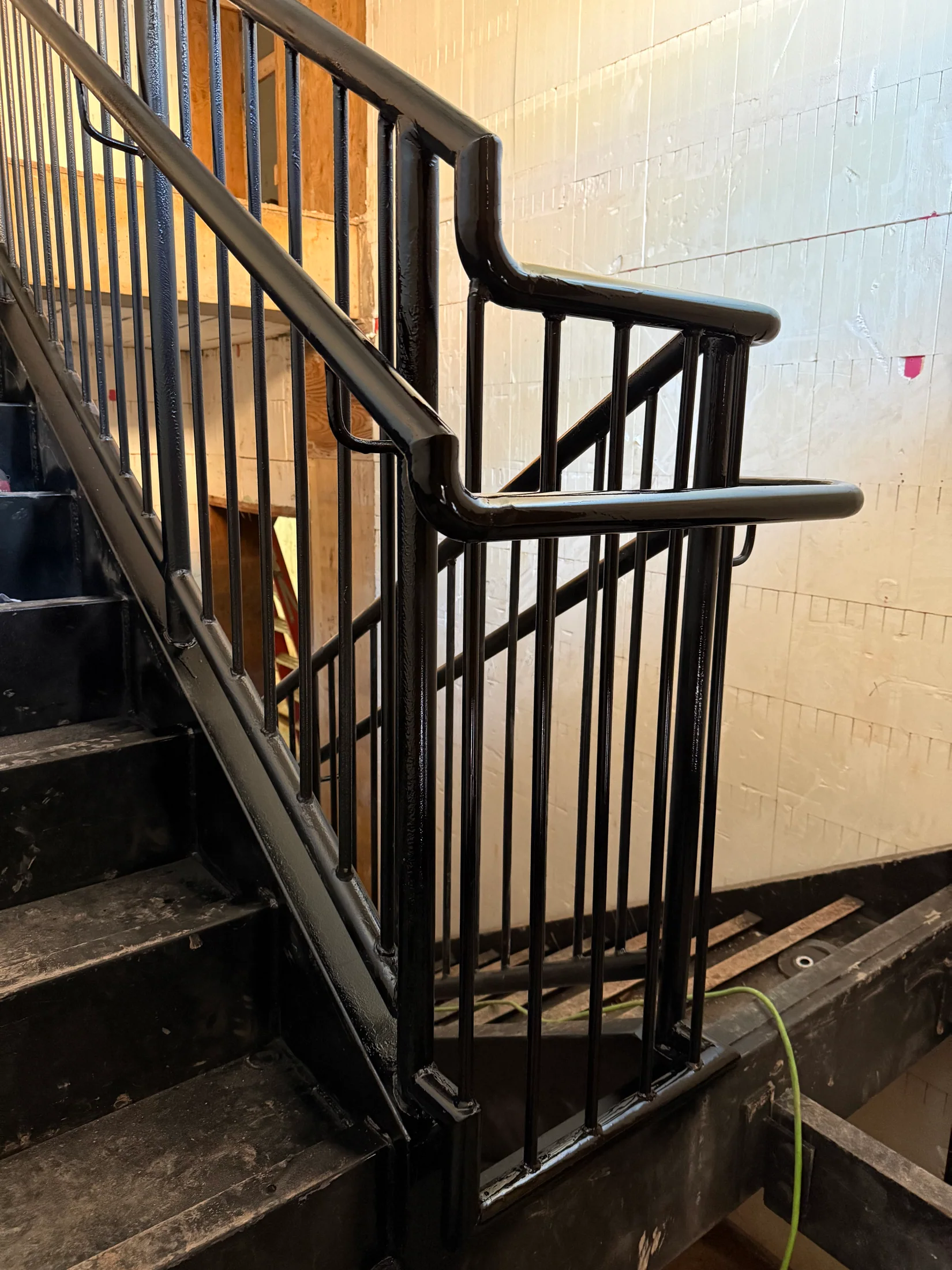 Completed handrail and guardrail detail by BriteArc Fabricators