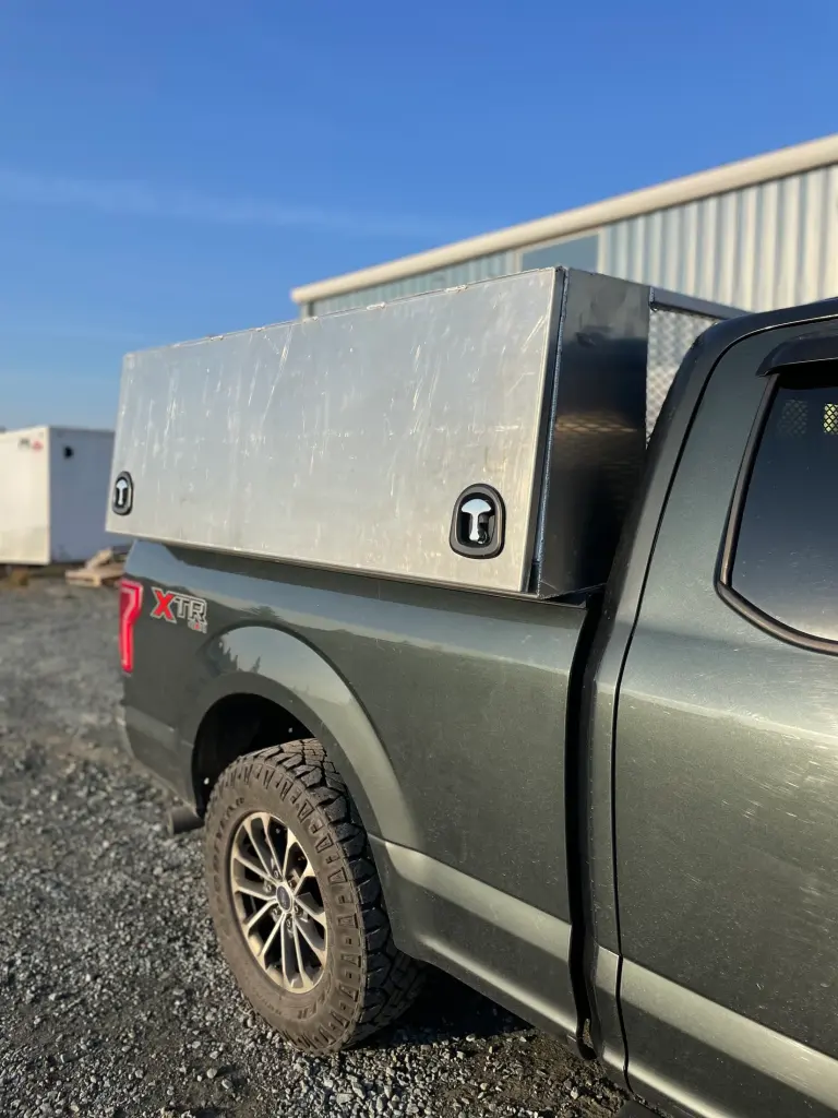 Finished aluminum pickup storage body by BriteArc Fabricators
