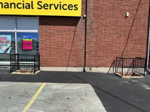 Commercial property with completed entry railings by BriteArc Fabricators